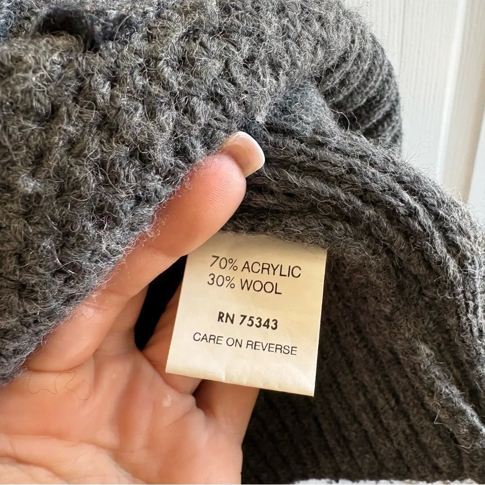 Daniele‎ Blasi Cardigan M Dark Grey Zip Knit Wool Blend Italy Career Academia